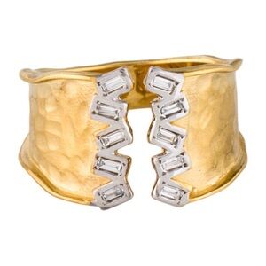 I. Reiss
14K Diamond Hammer-Finished Cuff Ring size:7